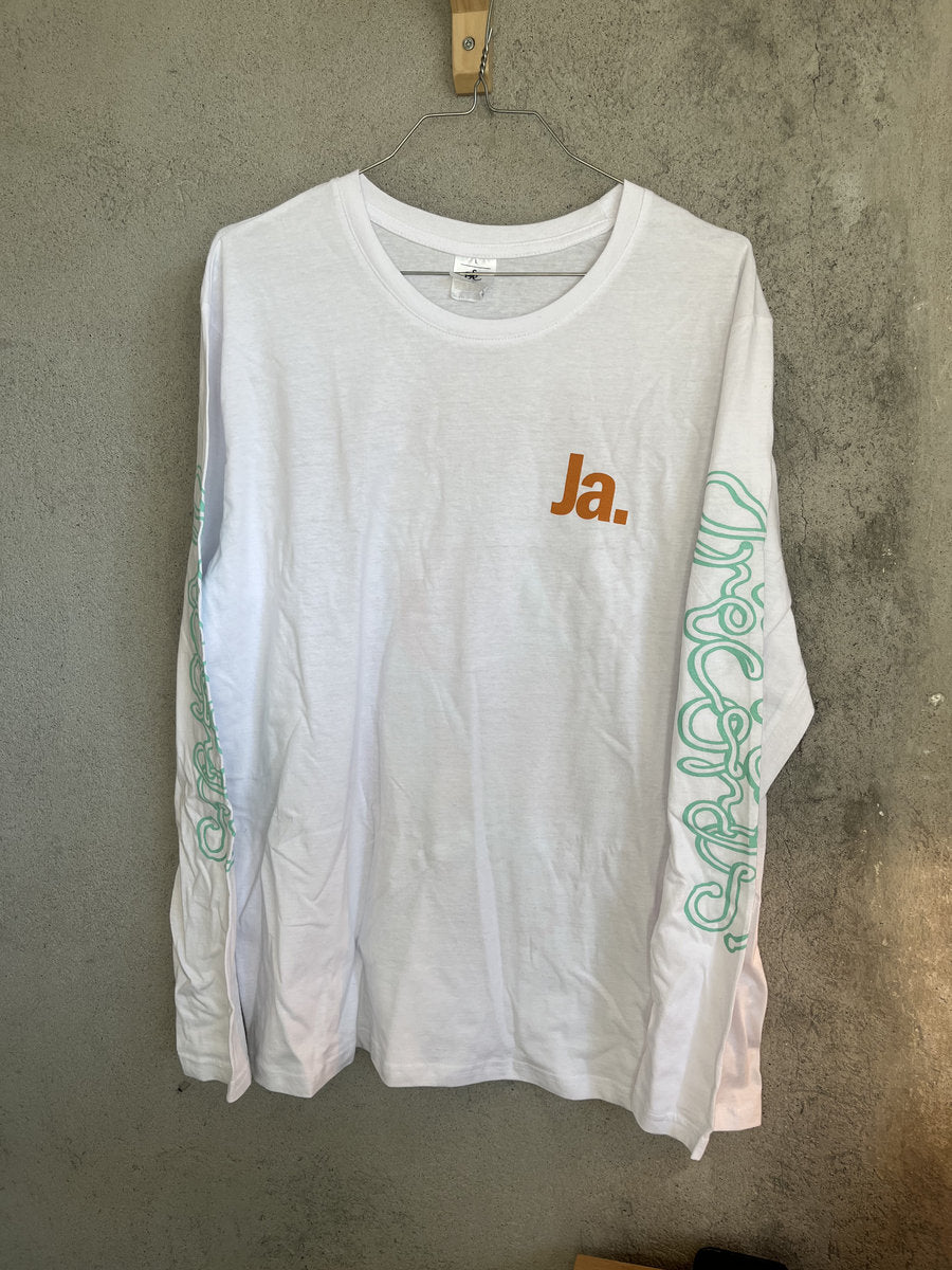 JANSEN RECORDS - Logo (White Longsleeve)